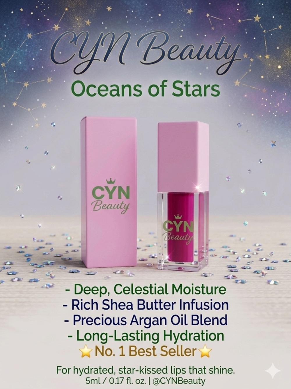 Oceans of Stars Hydrating Lip Serum — Pink